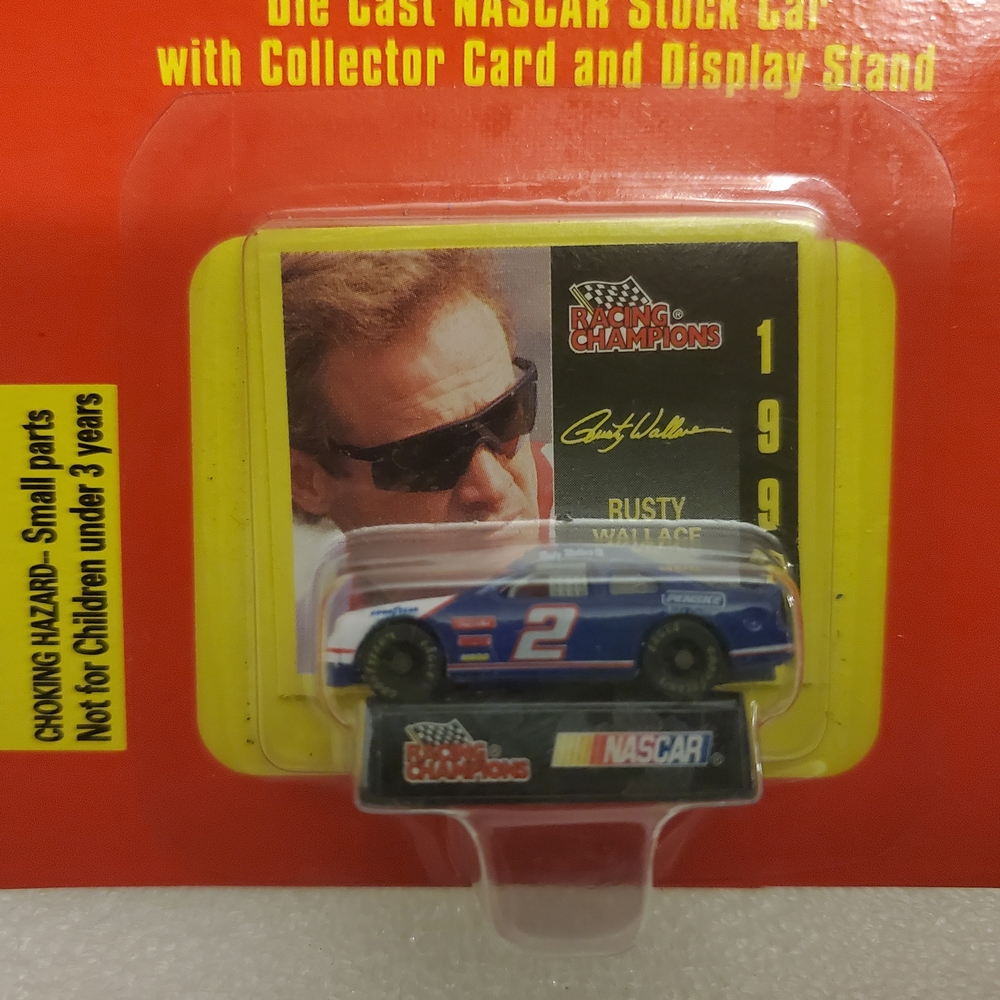 Vintage 1997 Racing Champions 1:144 SCALE MICRO #2 RUSTY WALLACE  ON ORIG CARD